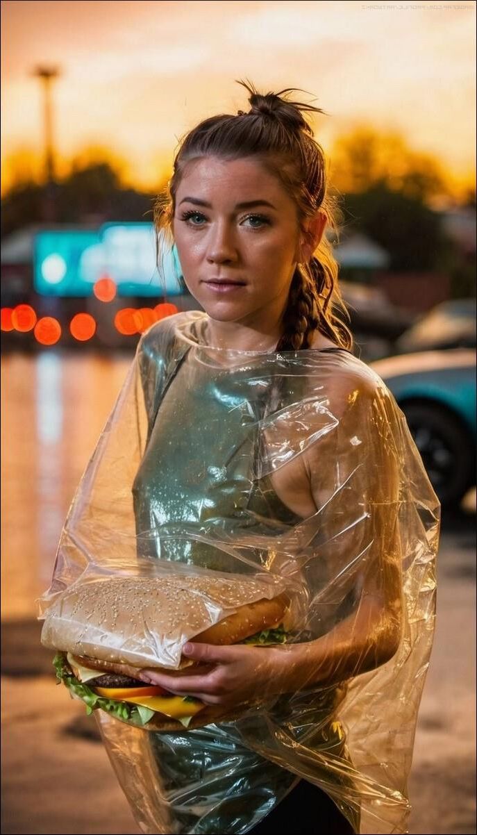 Alyson Hannigan Wet Rainwear Latex Fetish AI Sexy Kink