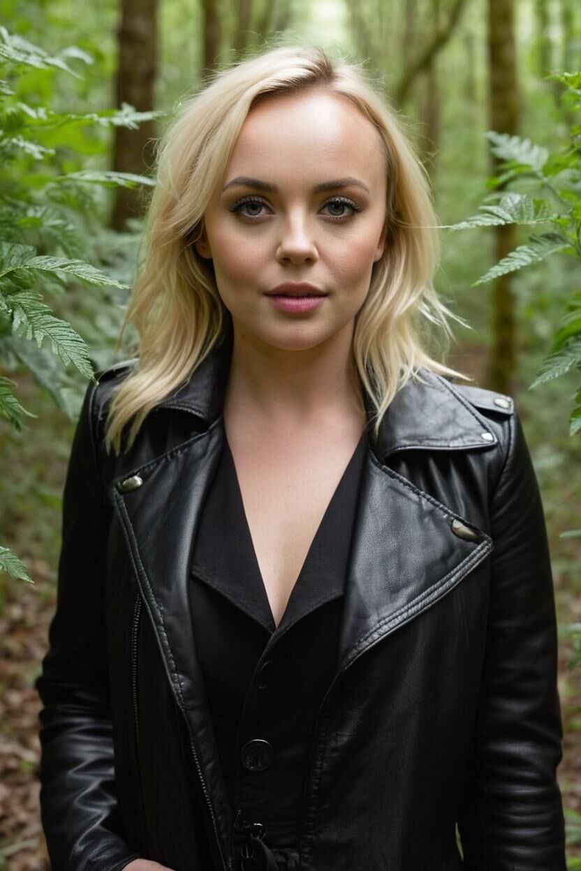 A.I. Jorgie Porter in Leather Coat