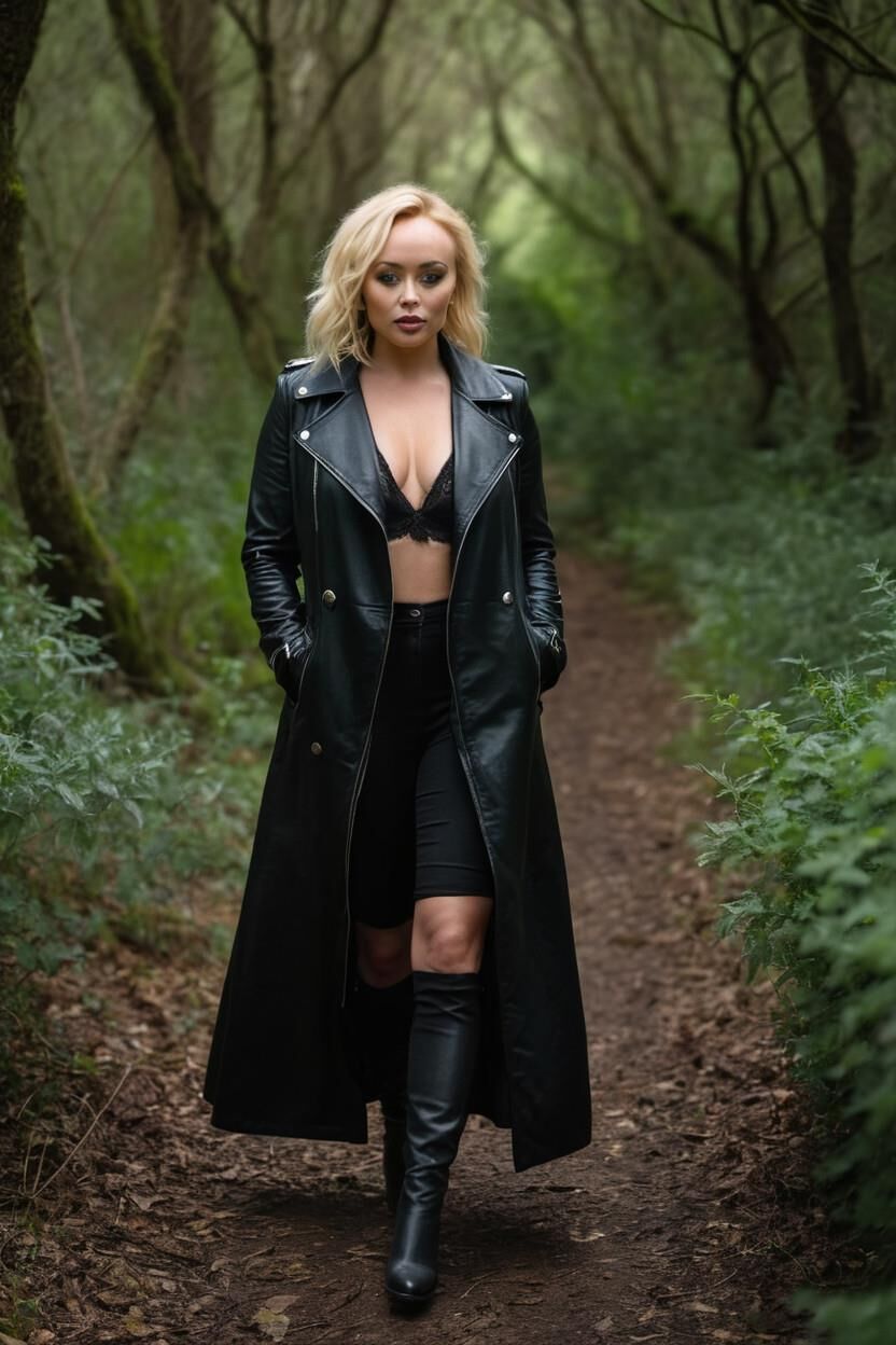 A.I. Jorgie Porter in Leather Coat