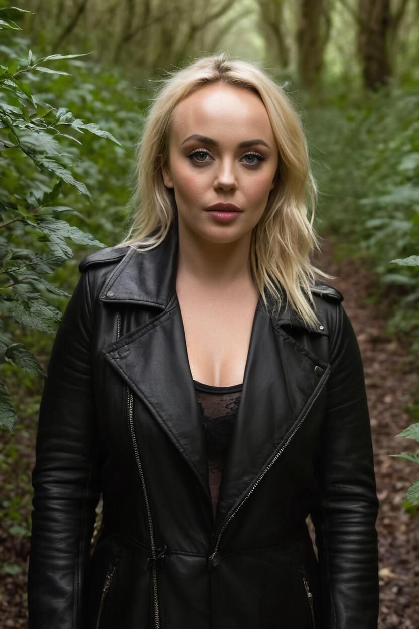 A.I. Jorgie Porter in Leather Coat