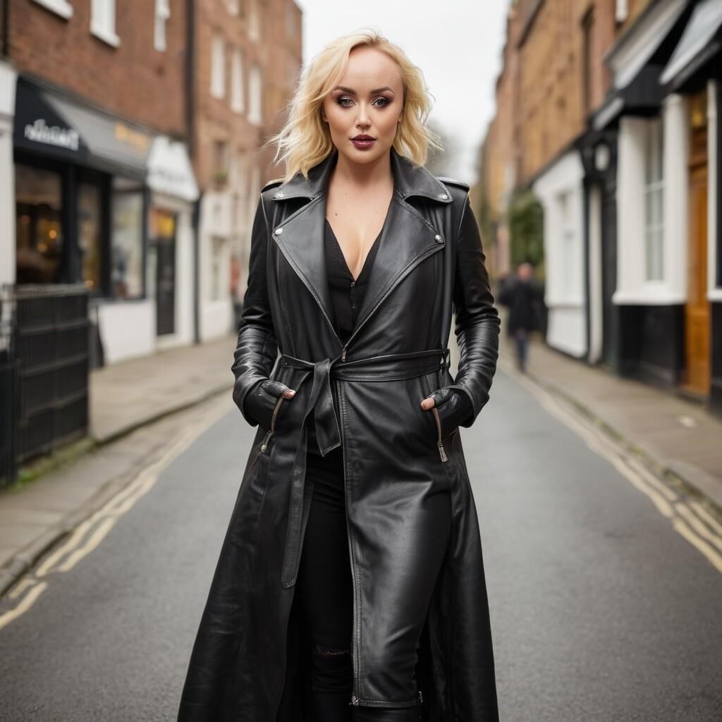 A.I. Jorgie Porter in Leather Coat