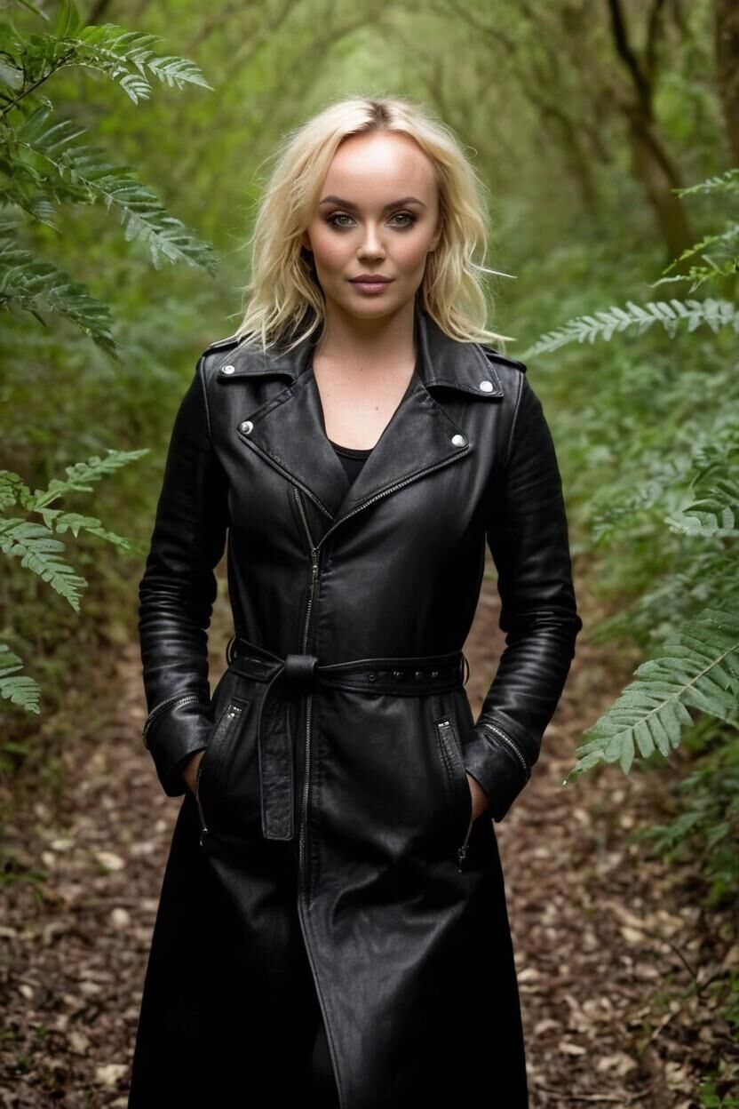 A.I. Jorgie Porter in Leather Coat