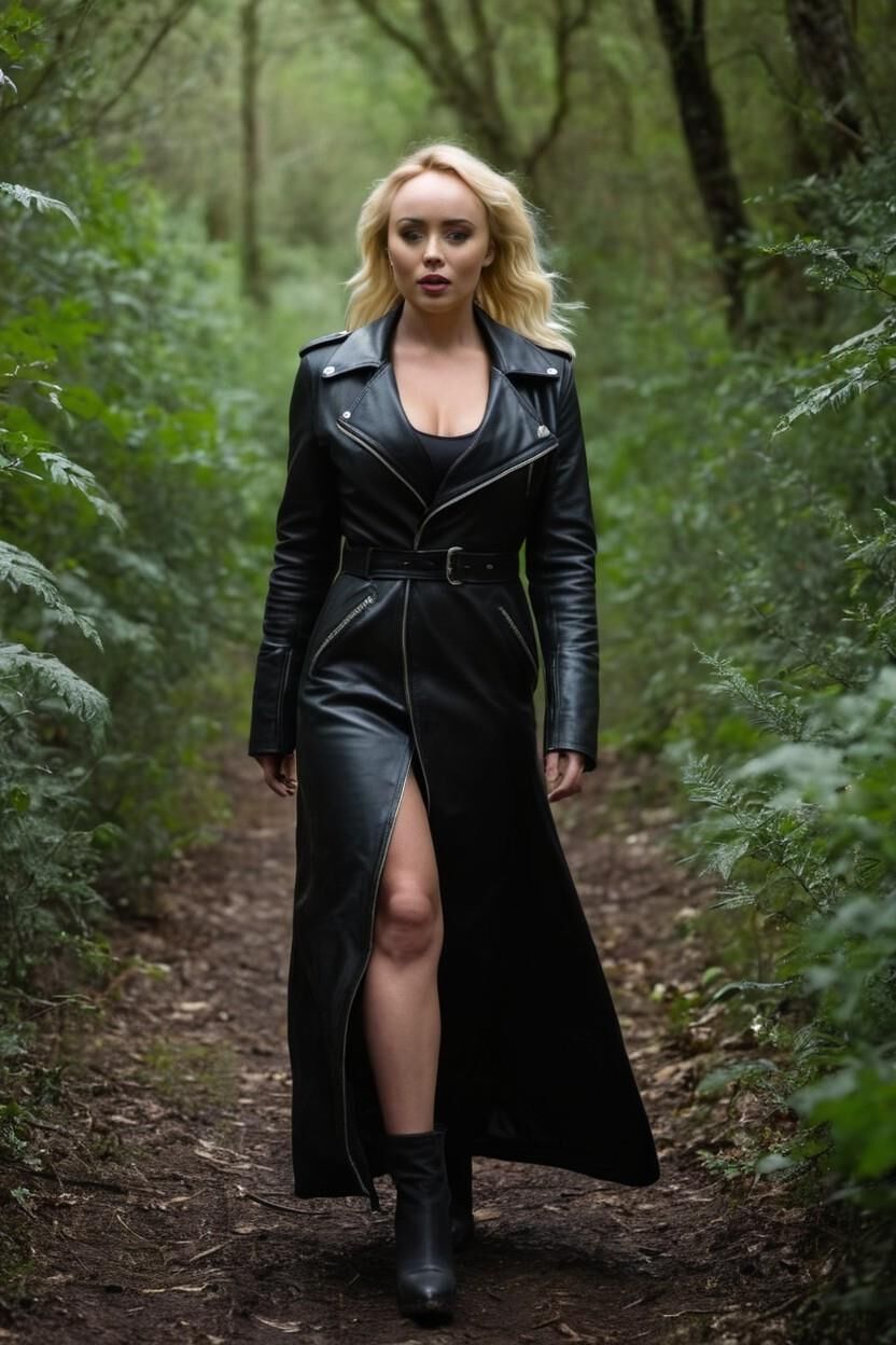 A.I. Jorgie Porter in Leather Coat