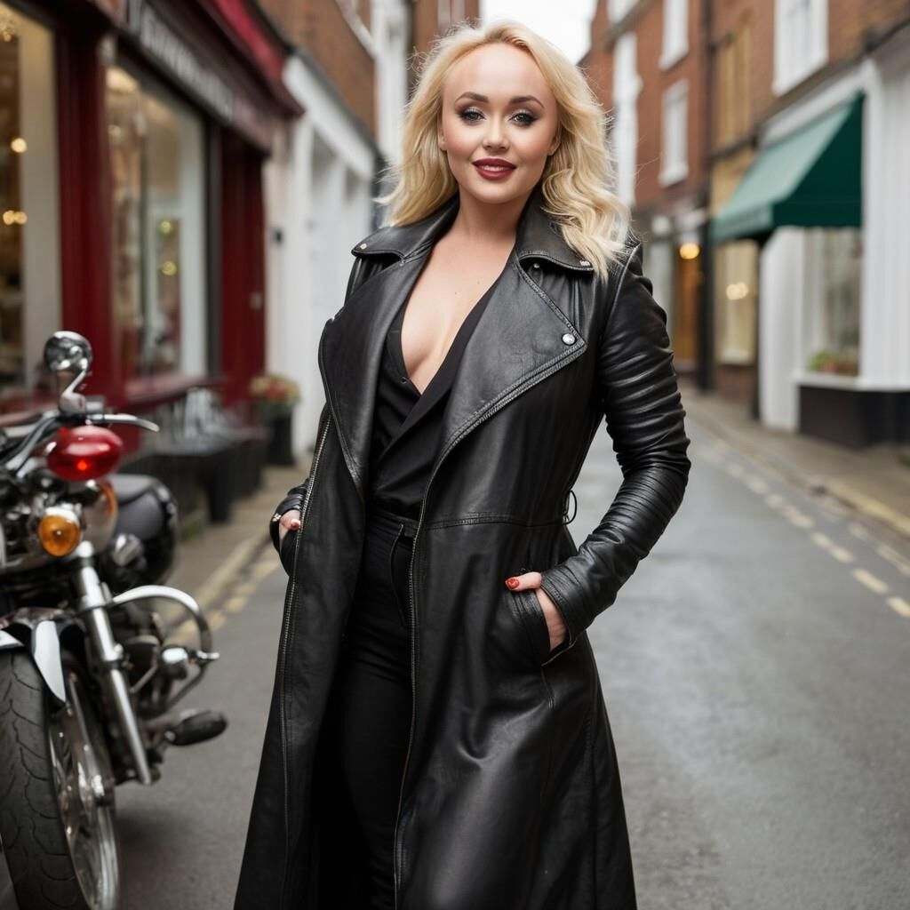 A.I. Jorgie Porter in Leather Coat