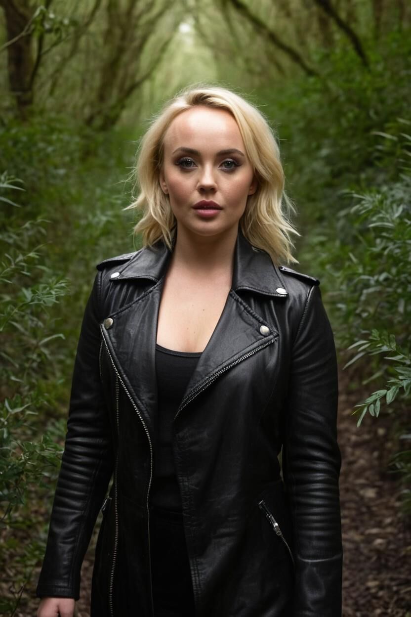 A.I. Jorgie Porter in Leather Coat