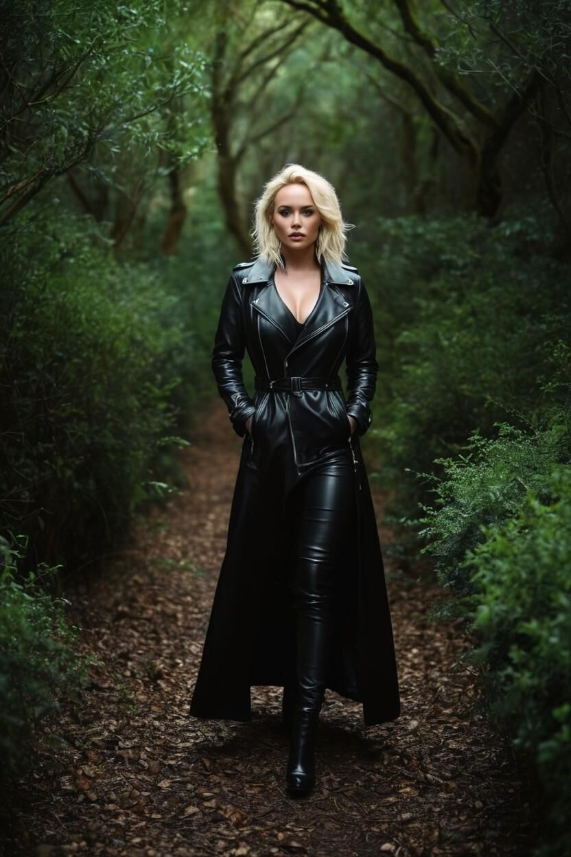 A.I. Jorgie Porter in Leather Coat