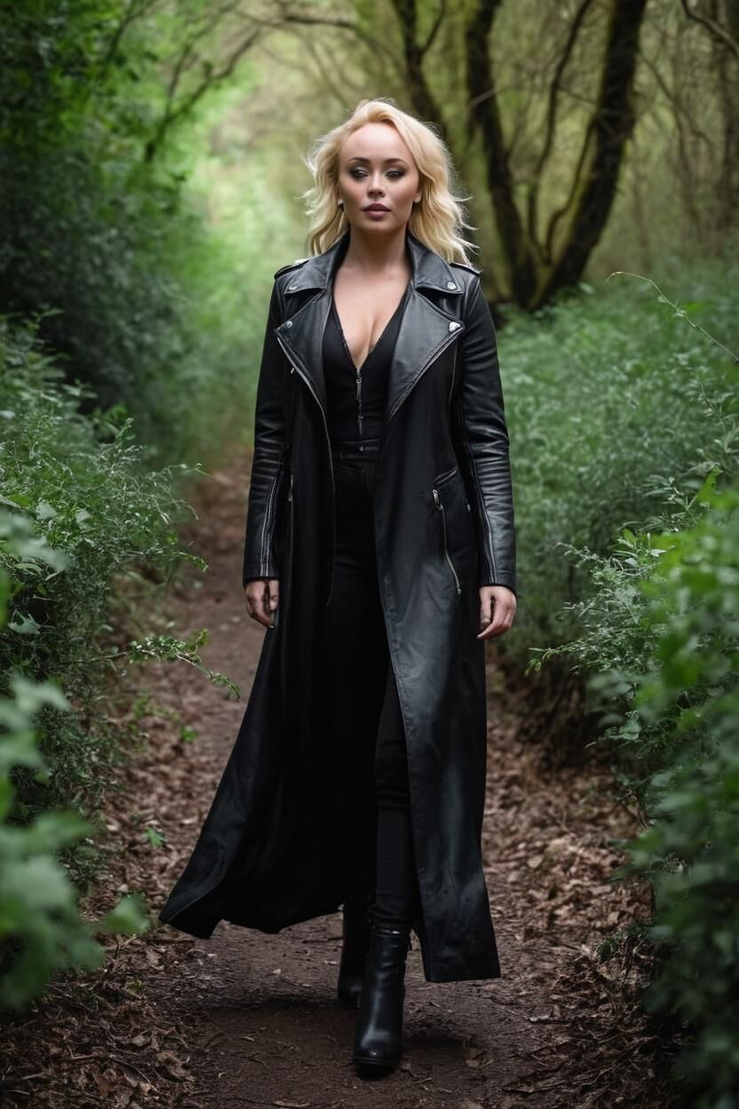 A.I. Jorgie Porter in Leather Coat