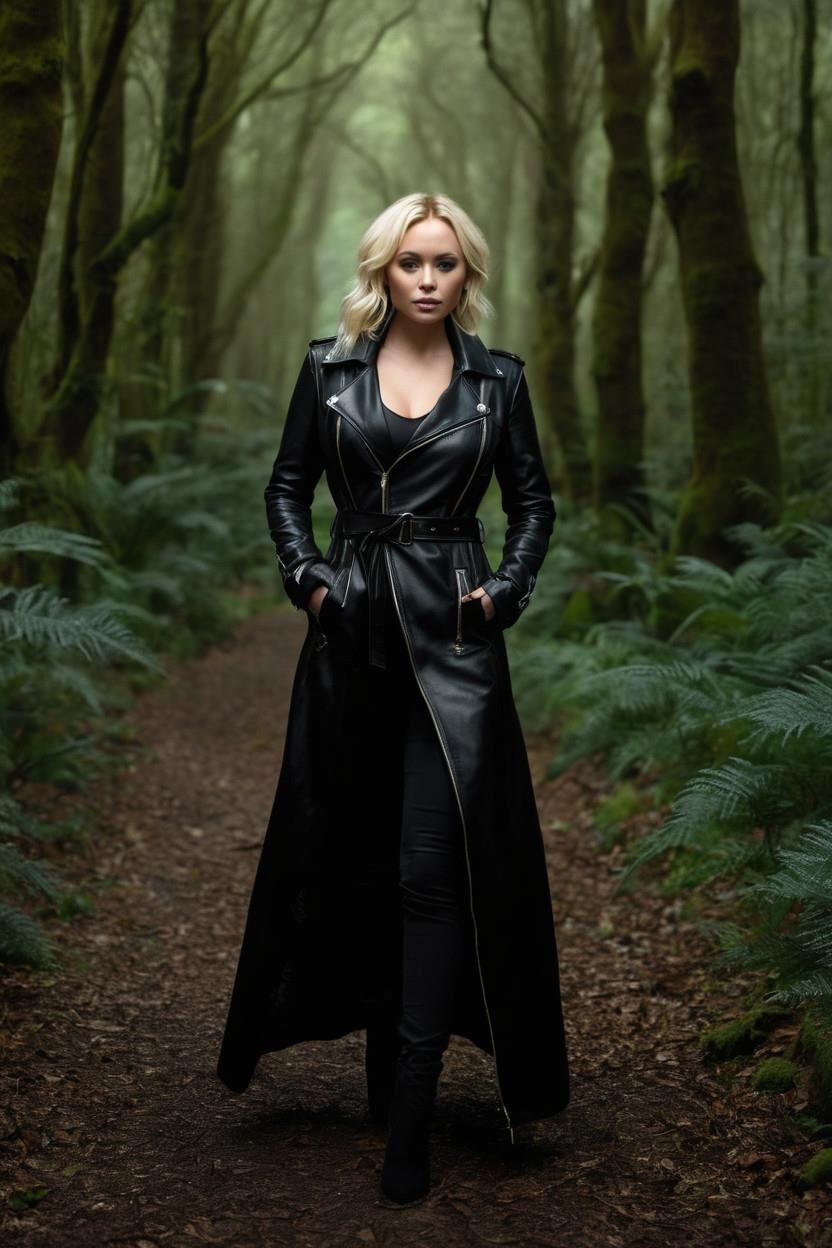 A.I. Jorgie Porter in Leather Coat