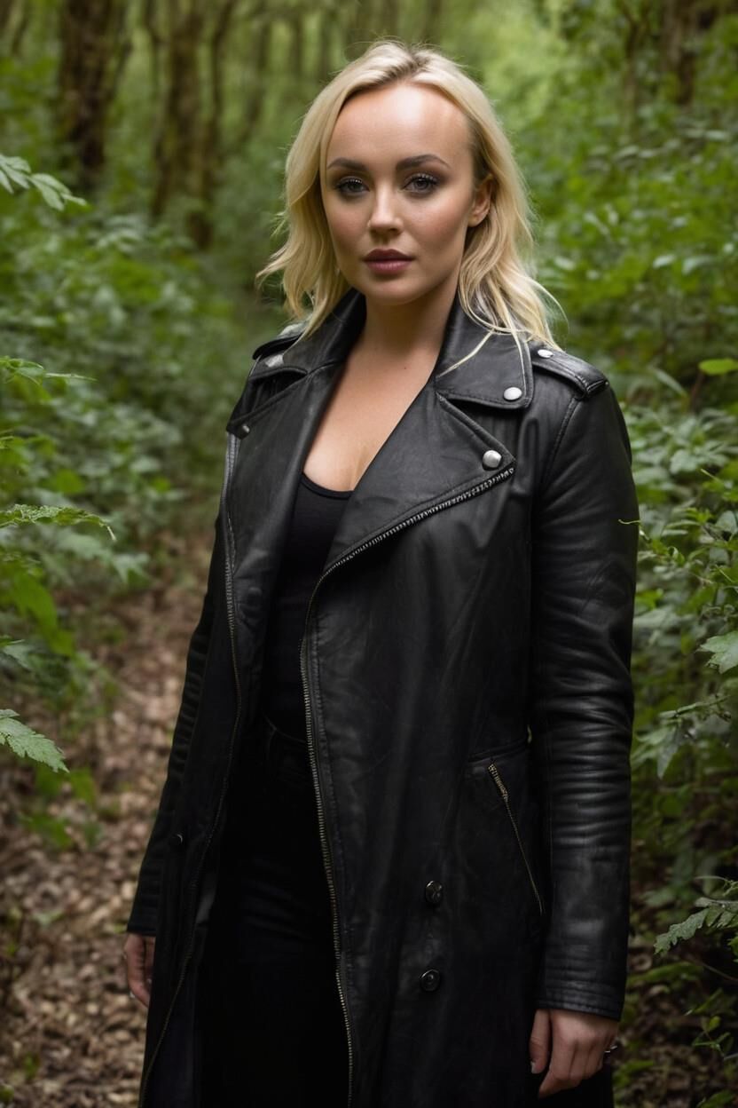 A.I. Jorgie Porter in Leather Coat