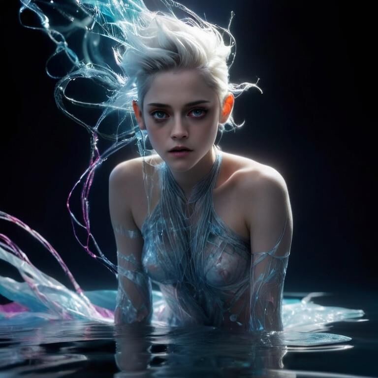 Kristen Stewart em um mundo de vidro azul