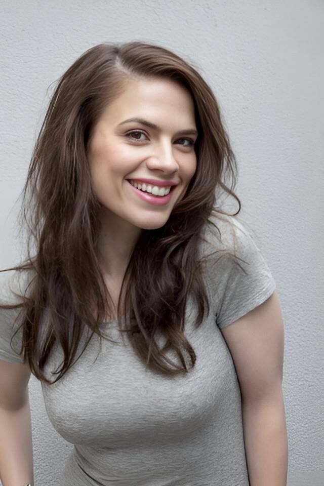 Hayley Atwell Gray Shirt