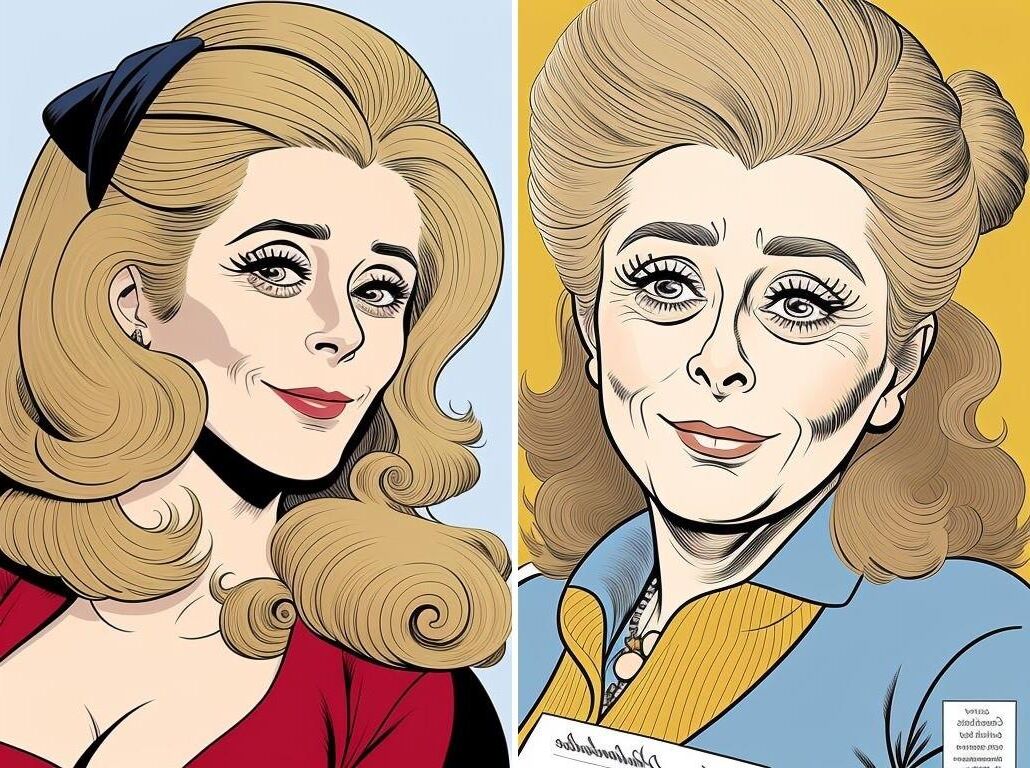 Comics Character inspired by Catherine Deneuve