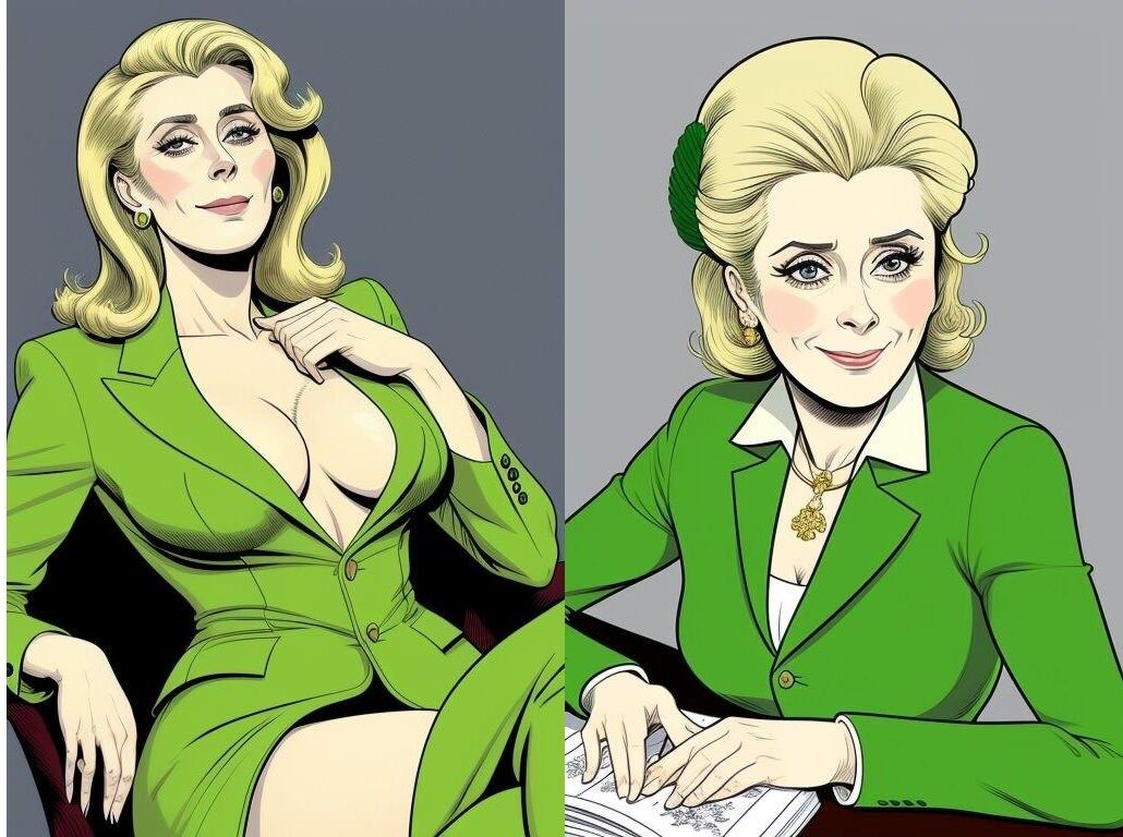 Comics Character inspired by Catherine Deneuve