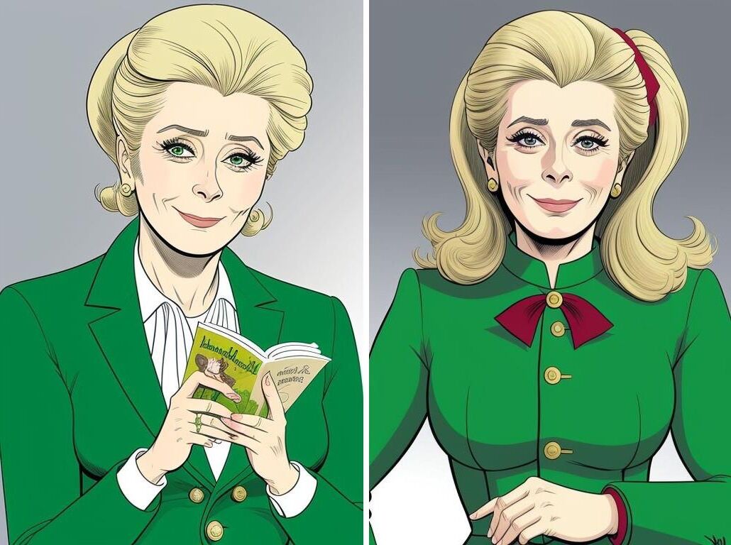 Comics Character inspired by Catherine Deneuve