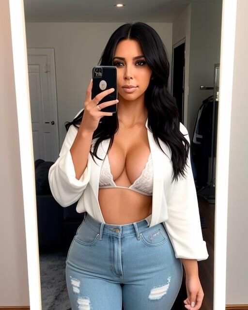 Kim Kardashian selfie AI