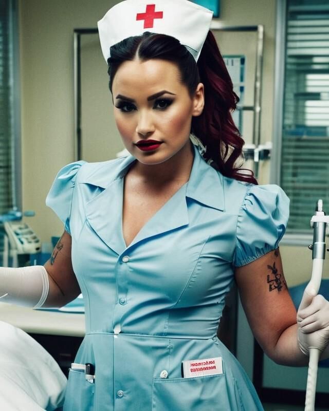 Demi Lovato as nurse AI