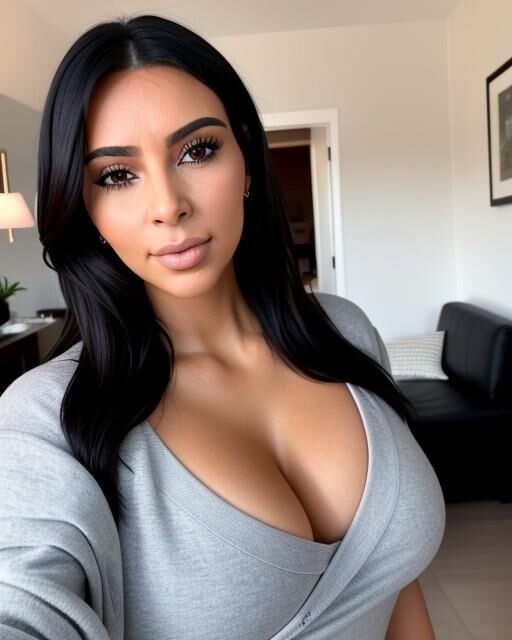 Kim Kardashian selfie AI