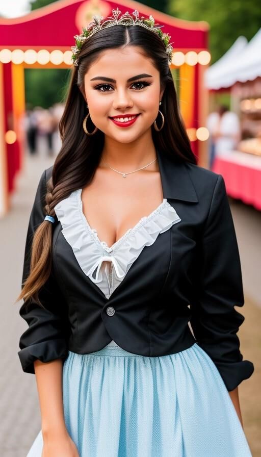 Selena Gomez  dirndl AI