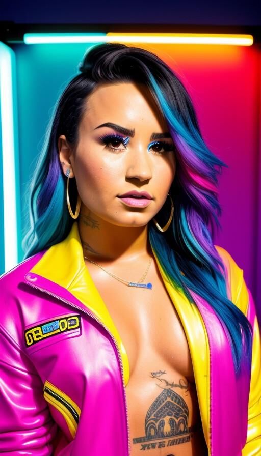 Demi Lovato as 80's AI