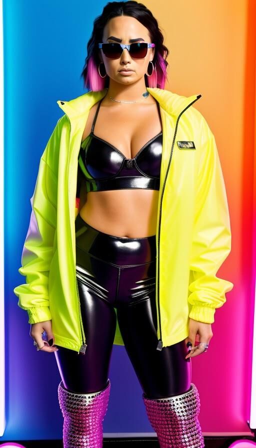 Demi Lovato as 80's AI