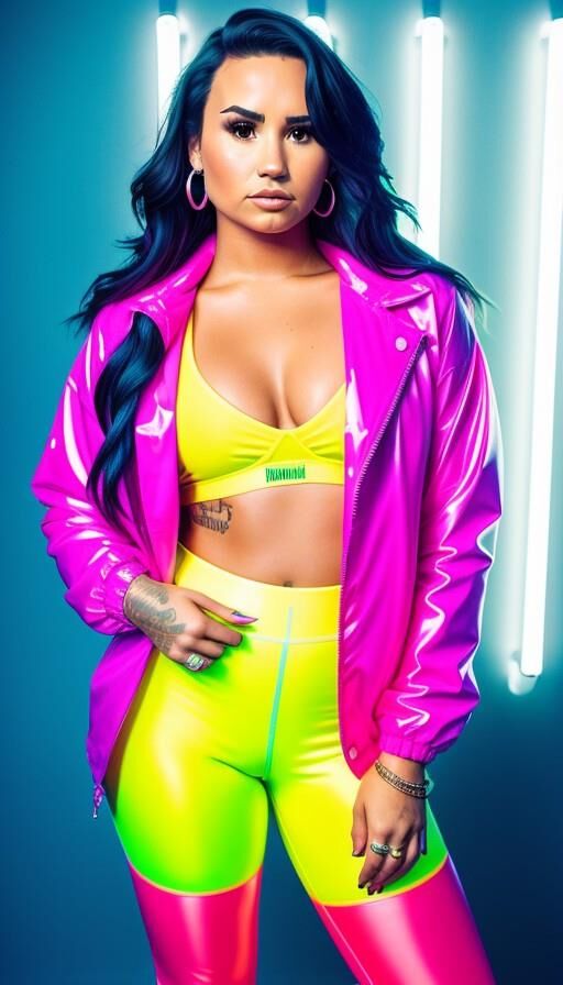 Demi Lovato as 80's AI