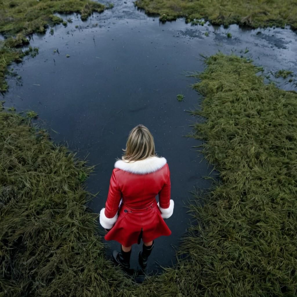 A.I. Jennifer Aniston como a garota de Natal de couro