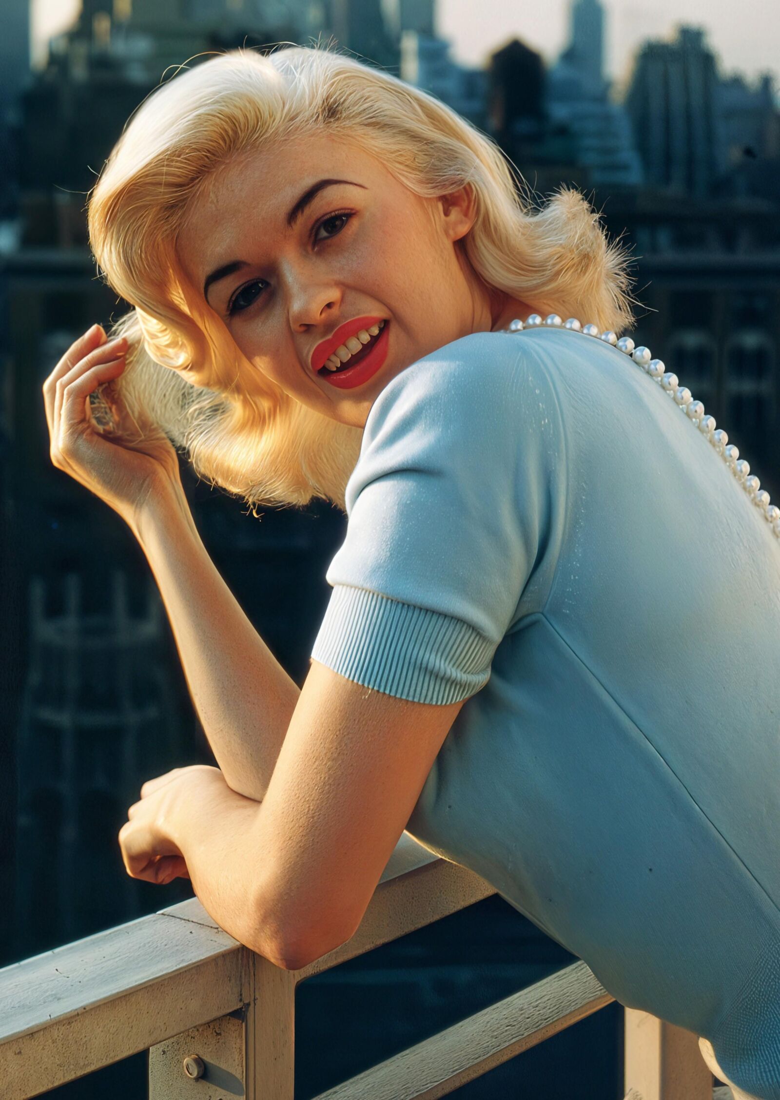 O rosto de Jayne Mansfield em ultra alta resolução II