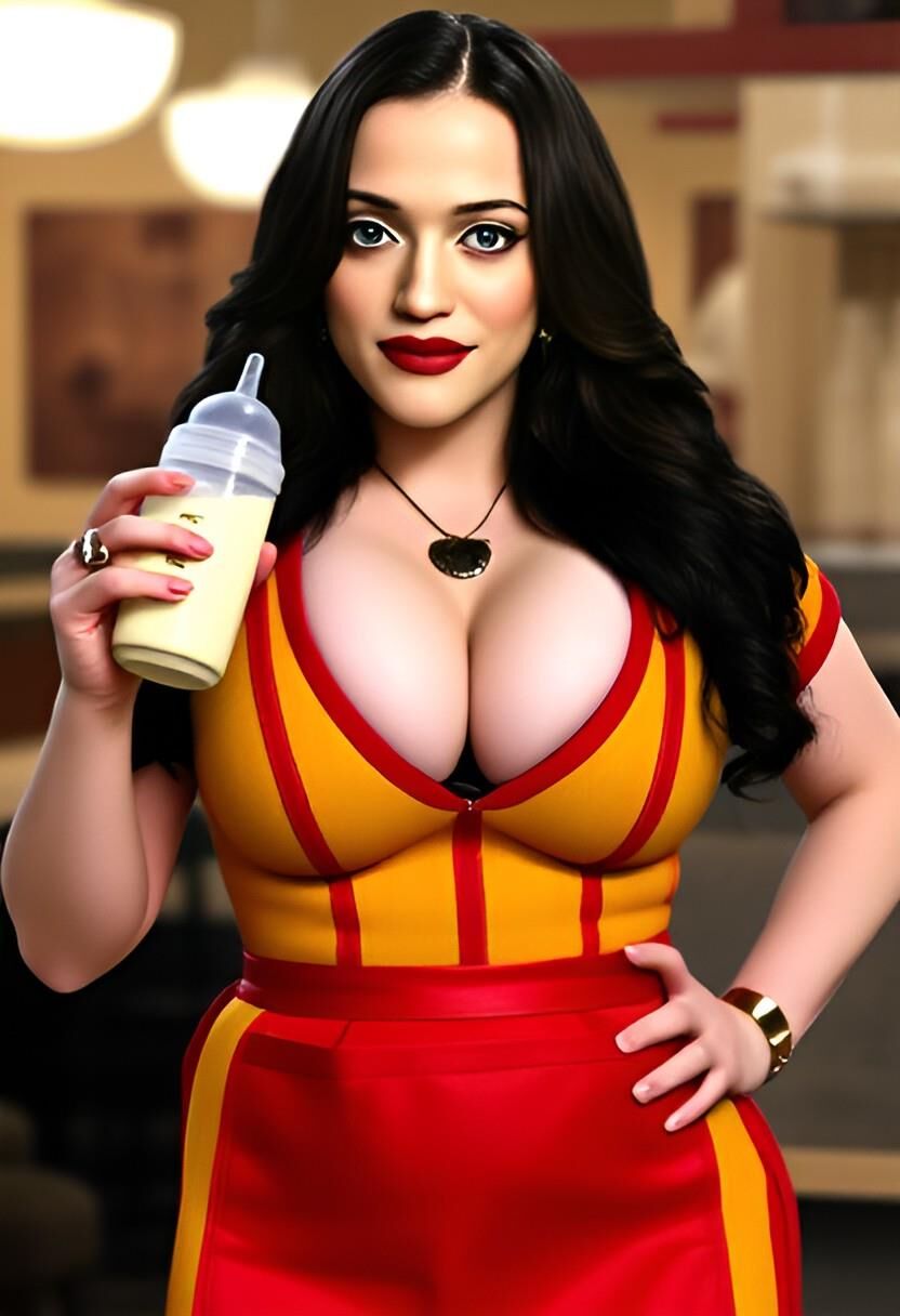 Kat dennings max black holding breastmilk broke girls