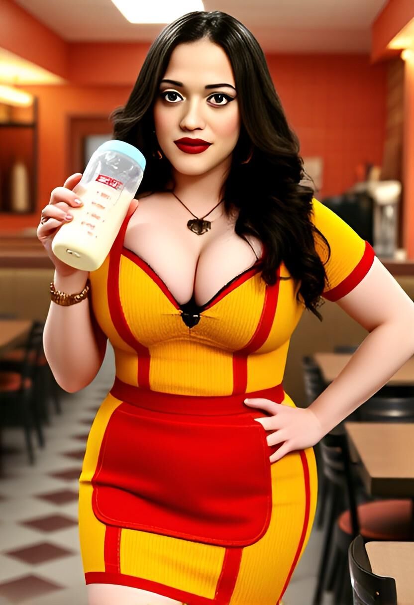 Kat dennings max black holding breastmilk broke girls