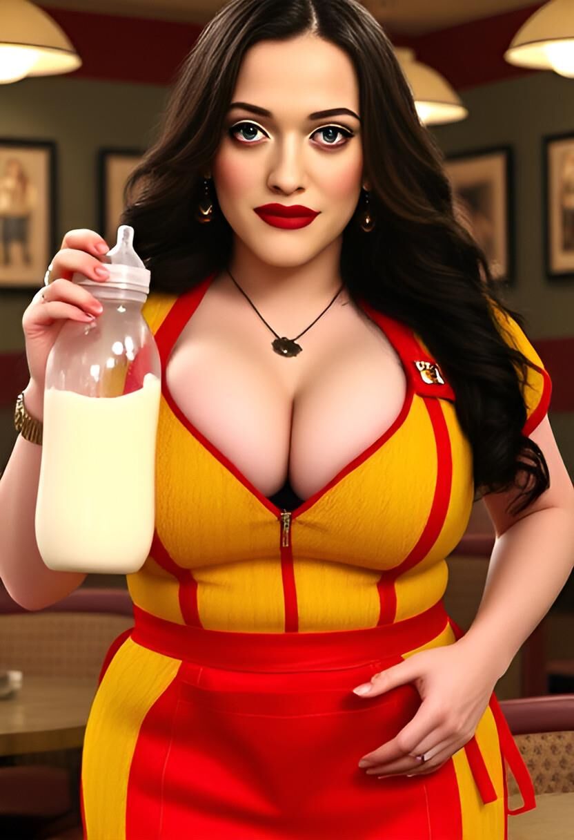 Kat dennings max black holding breastmilk broke girls