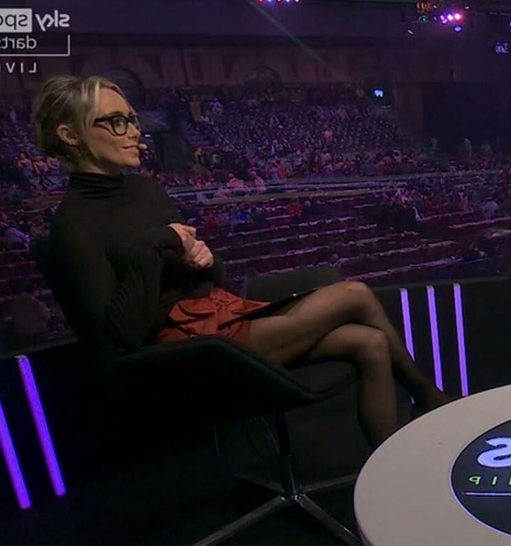 British TV Presenter Anna Woolhouse looking slutty in tights