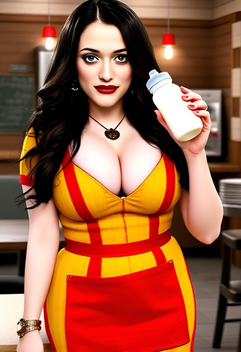 Kat dennings max black holding breastmilk broke girls