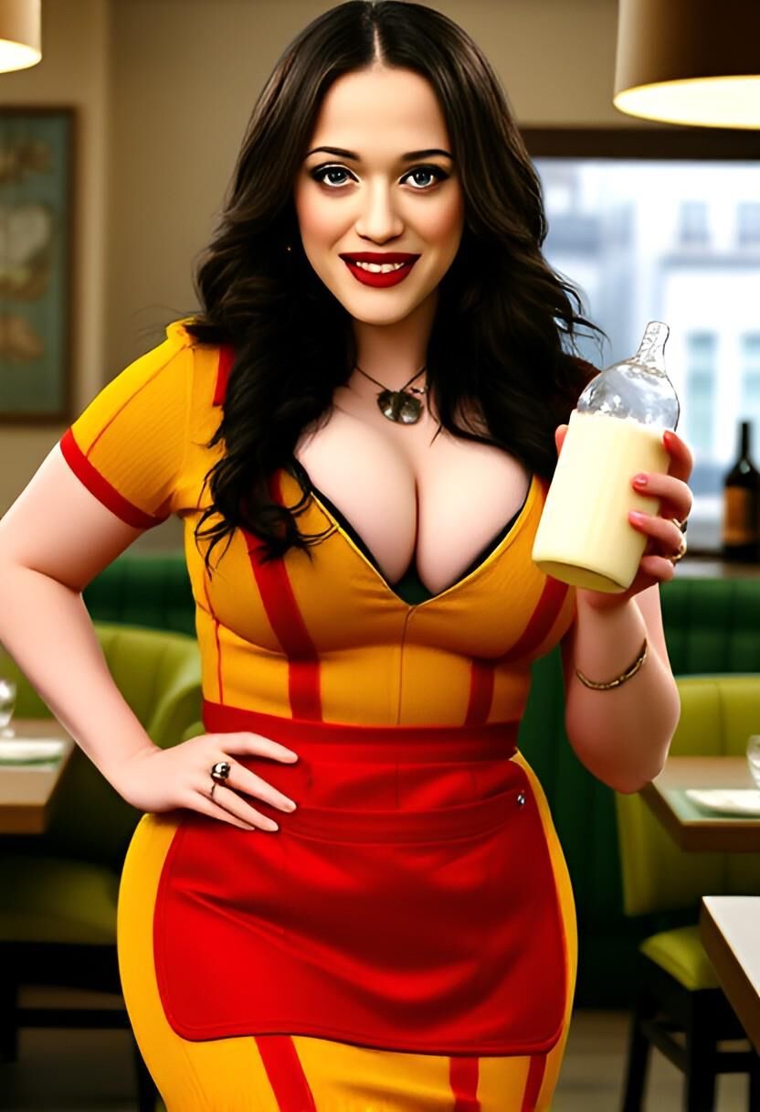 Kat dennings max black holding breastmilk broke girls