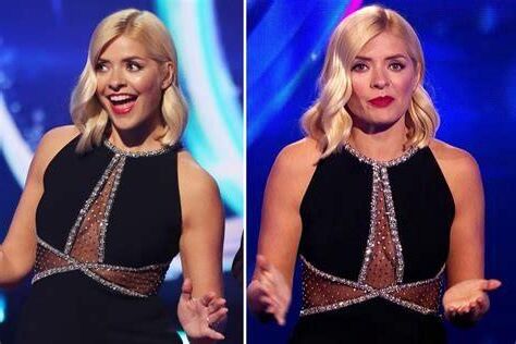 Seins magnifiques seins de la déesse blonde Holly Willoughby