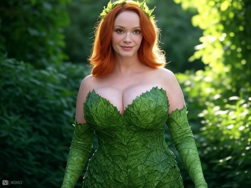 Christina Hendricks Poison Ivy actrice aux gros seins Grok Ai