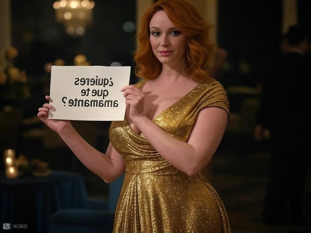 Christina hendricks grok ai leche milk mensagem atriz peituda