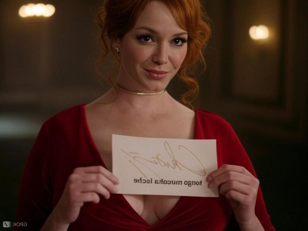 Christina hendricks grok ai leche milk mensagem atriz peituda