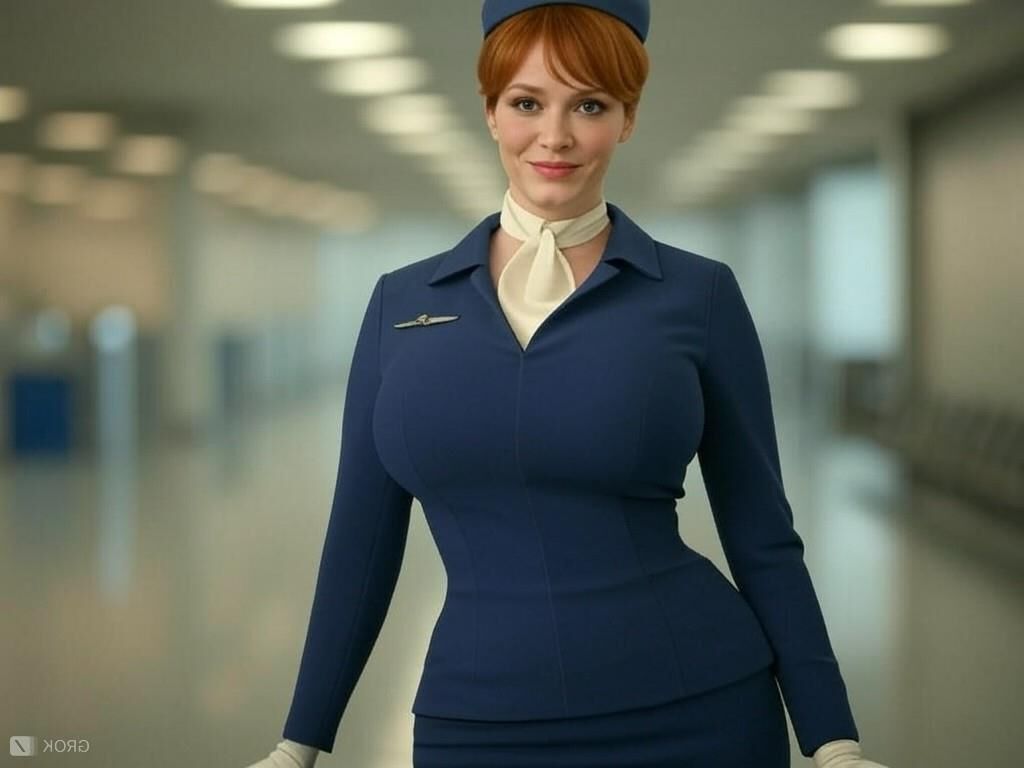 Christina hendricks atriz peituda grok ai mistura de peitos enormes