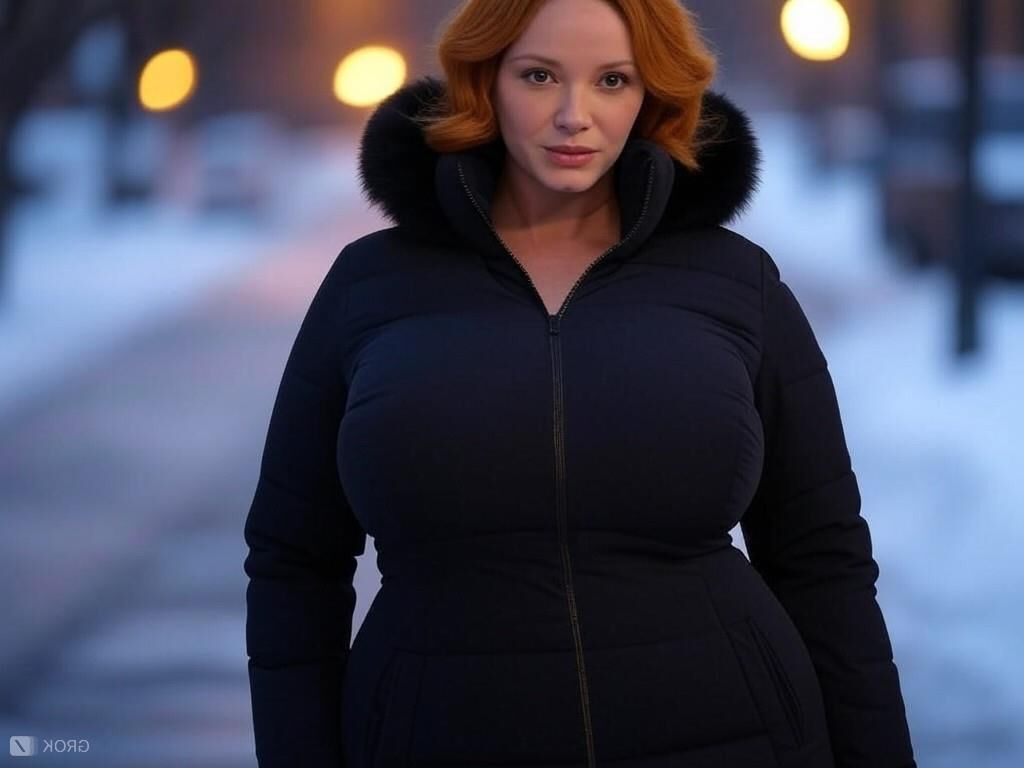 Christina hendricks atriz peituda grok ai mistura de peitos enormes