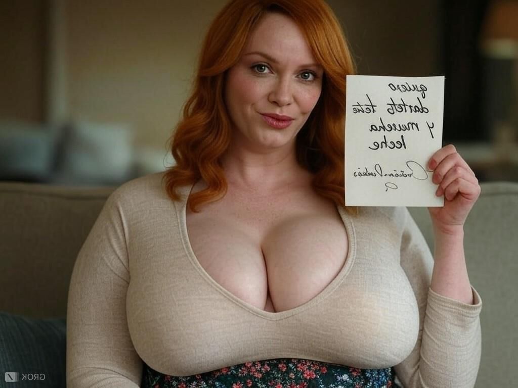 Christina hendricks grok ai leche milk mensagem atriz peituda