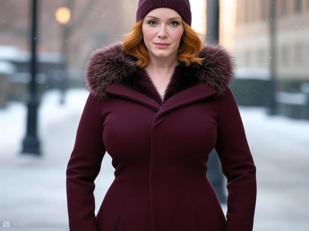 Christina hendricks atriz peituda grok ai mistura de peitos enormes