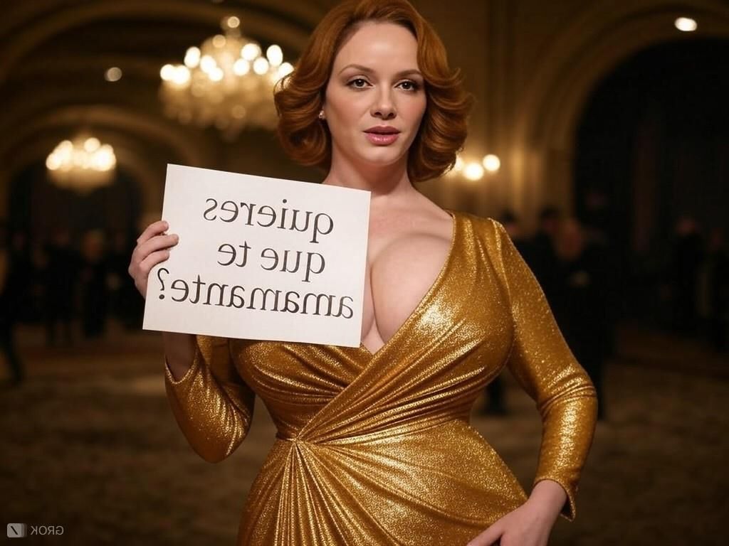 Christina hendricks grok ai leche milk mensagem atriz peituda