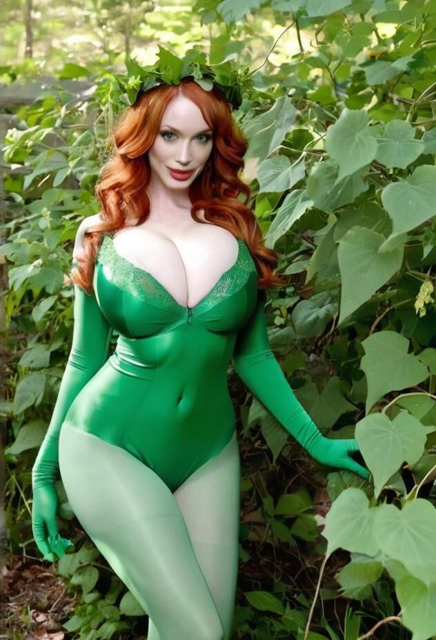 Christina Hendricks Poison Ivy Busty AI Cosplay MILF