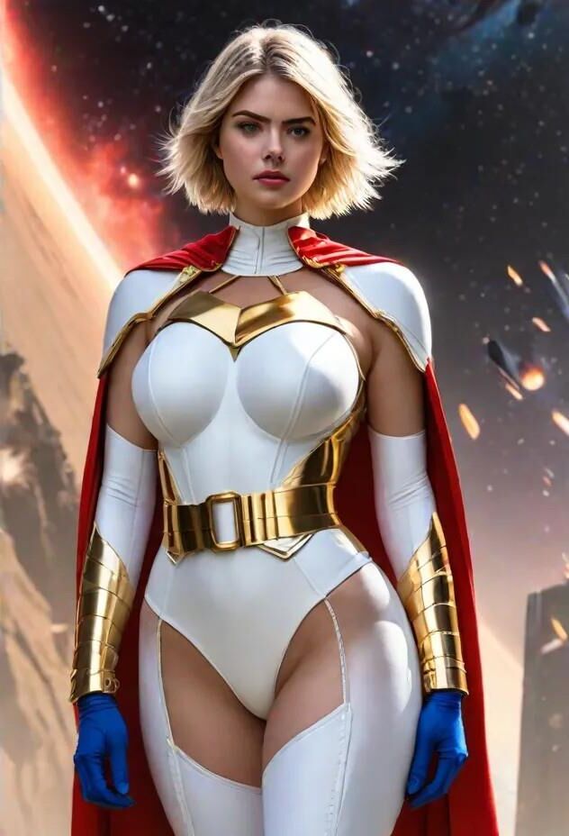 Kate Upton Power Girl Butel Atriz Ai Cosplay