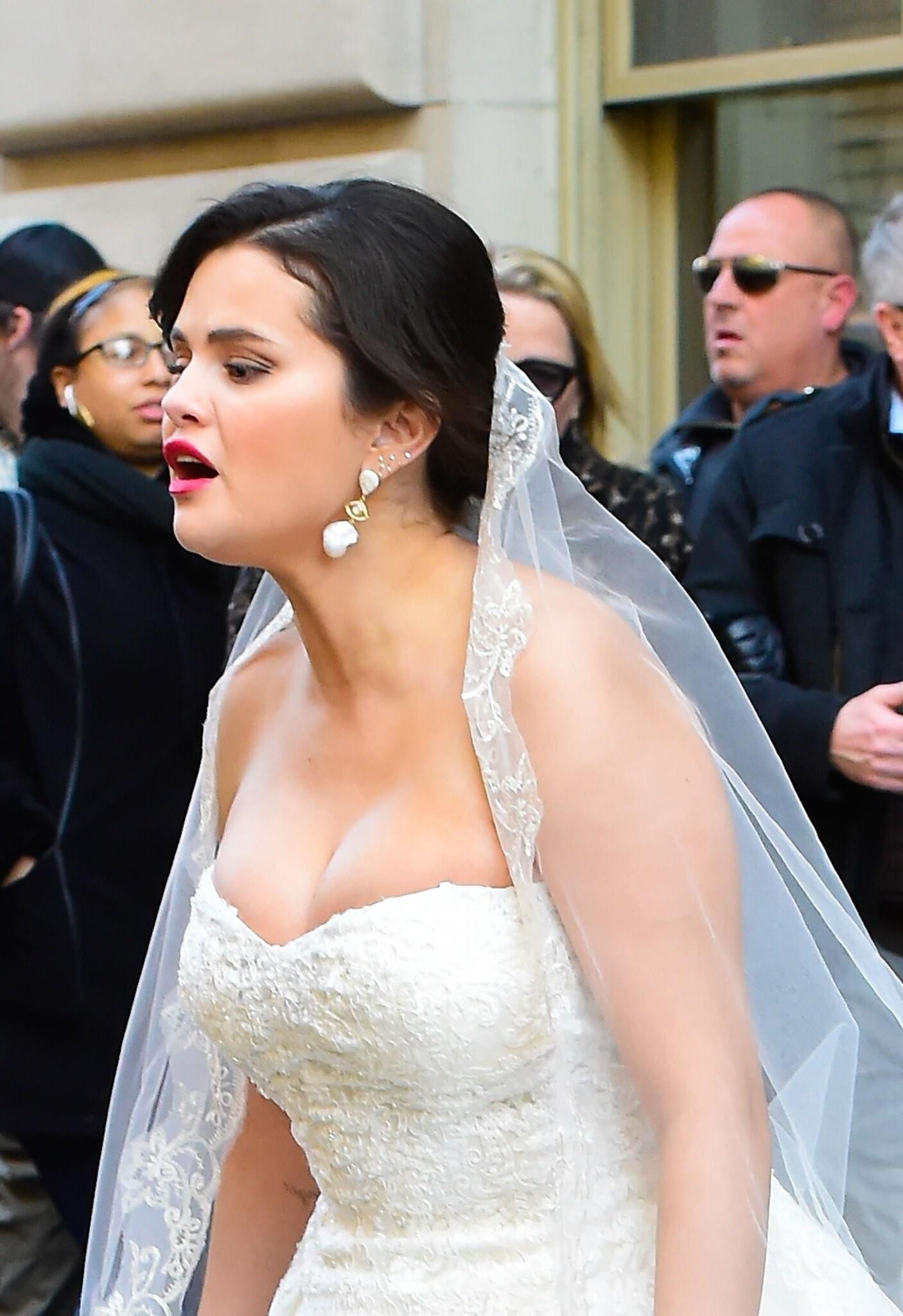 SELENA GOMEZ STUNS IN A WEDDING DRESS FILMING 