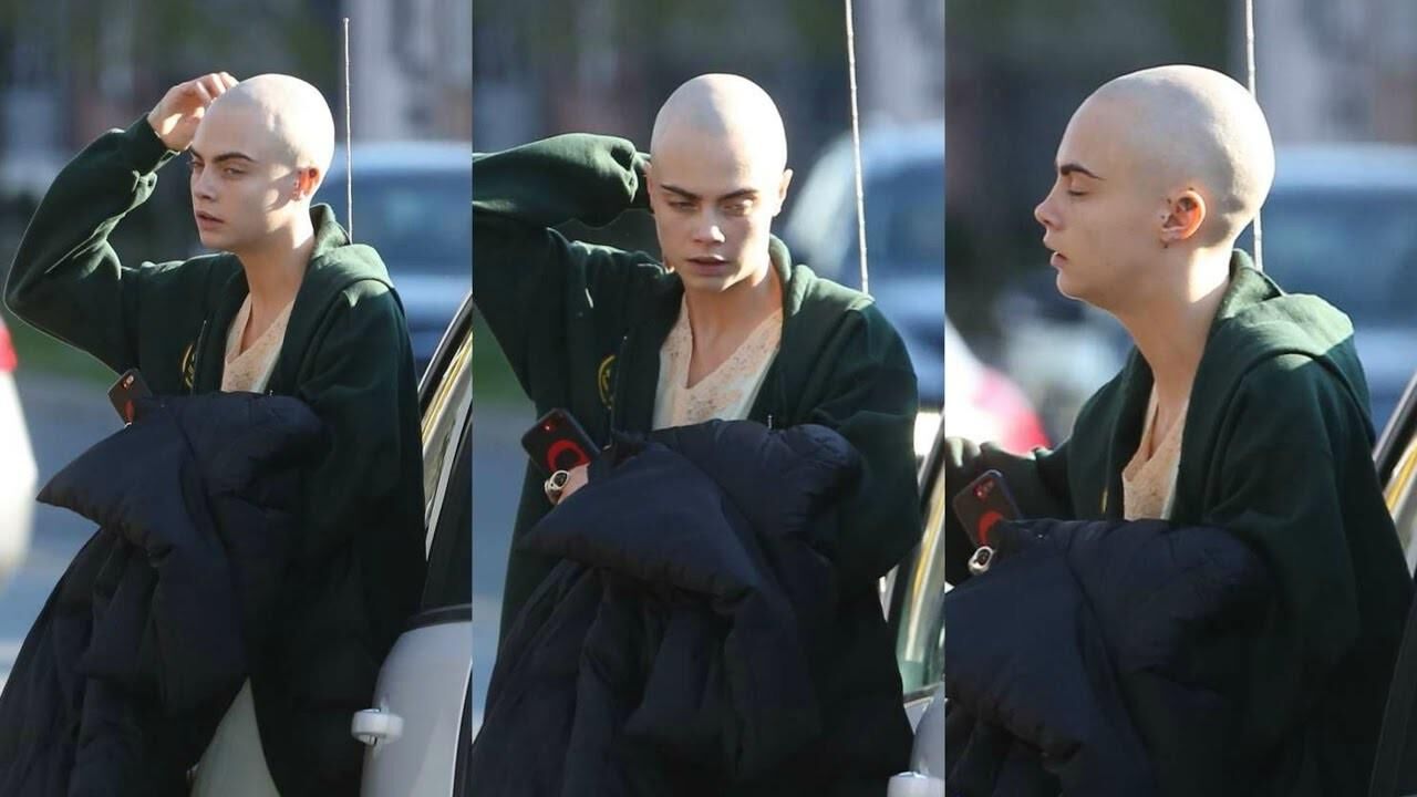 Cara Delevingne Big Bald Shiny Head