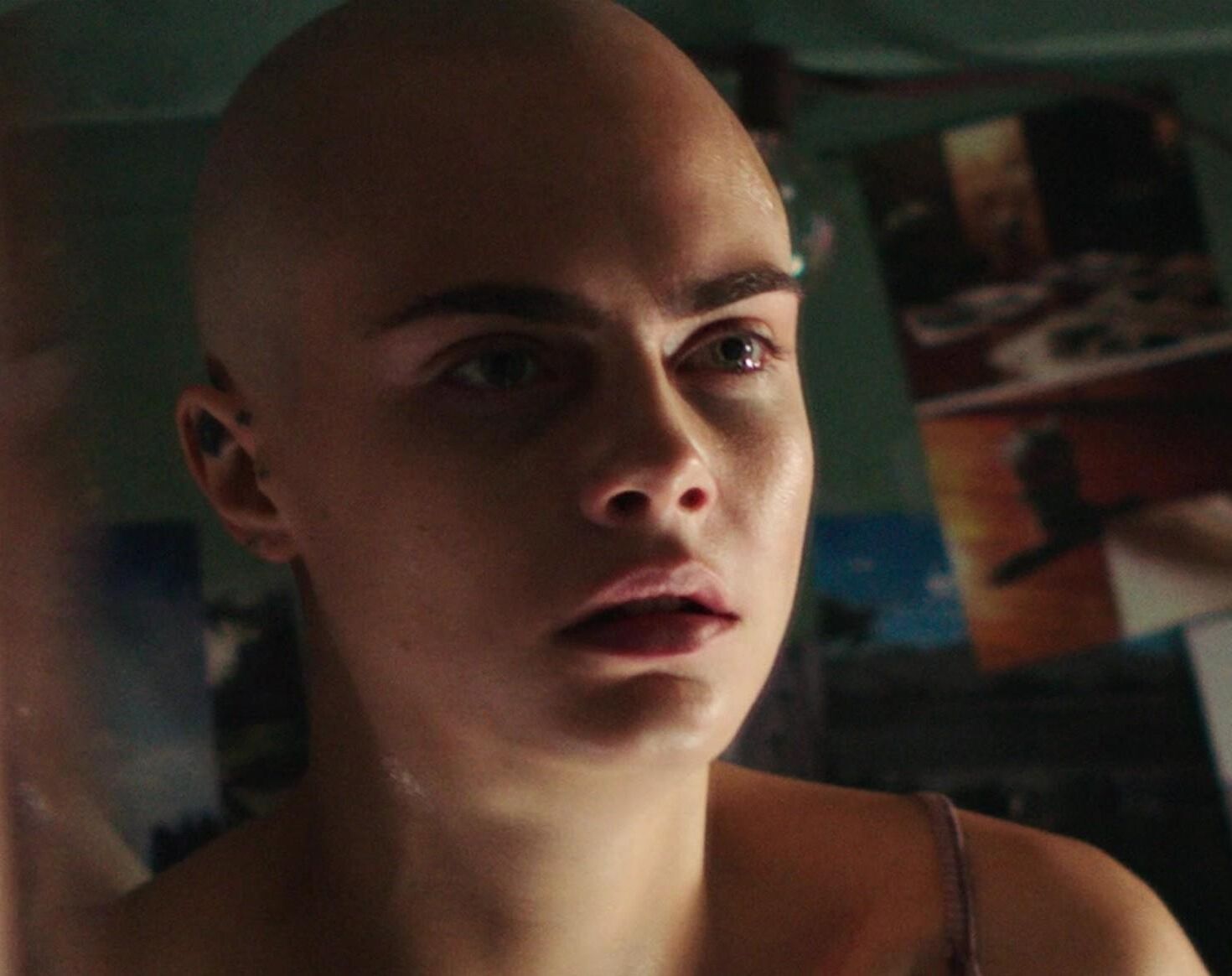 Cara Delevingne Big Bald Shiny Head