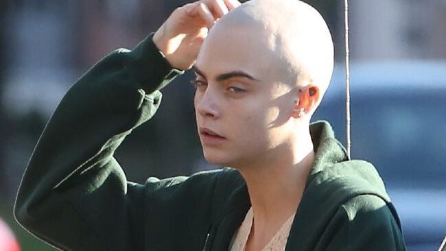 Cara Delevingne Big Bald Shiny Head