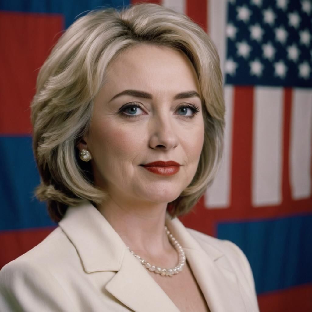 Young Hillary Clinton AI