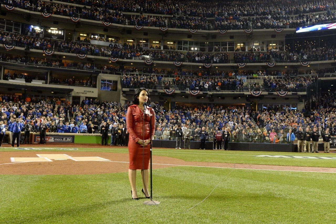 Demi Lovato – MLB World Series Game Four at the Citi Field